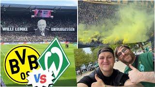 SV Werder Bremen Vs Borussia Dortmund Stadionvlog / Pyroshow Lemke Choreo uvm.