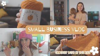 Small business studio vlog | Crochet days in the life as a stay at home mom