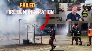 Possibly the worst firefighting demonstration in history.