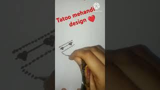 Tatoo mehandi design#YouTube short video#viral /1 million views please . #7 November 2024