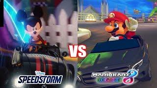 Speedstorm MICKEY vs MARIO Kart 8 Deluxe PS5 vs Switch