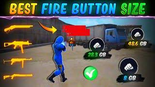 Best fire button size in free fire  || Fire button size for one tap headshot || Headshot setting ️