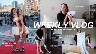 a very mundane week with us!!! (lots of yapping, movie premiere, appts, cleaning)