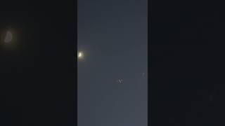 So CLOSE TO THE AIRPLANE AND THE MOON! #music #travel #aerotime #airplanewatching #airplane