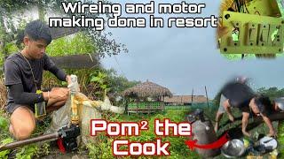 Ep-2 Wireing and motor work done in resort||Couldn't work due to rain||@Pompomvlogs.