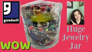 Goodwill Jewelry Jar ! Huge One