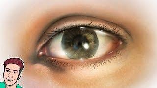 How to Draw a REALISTIC EYE - Digital Art Tutorial