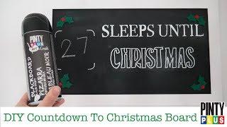 Upcyle countdown to Christmas chalkboard from old picture frame