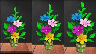 How to make beautiful flower for room decoration // beautiful flower bouquet craft ideas