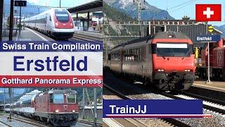 Swiss Train Compilation | Gotthard Panorama Express | Erstfeld Switzerland