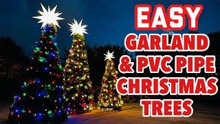 PVC & Garland Christmas Trees: Budget Friendly & Easy Tutorial!