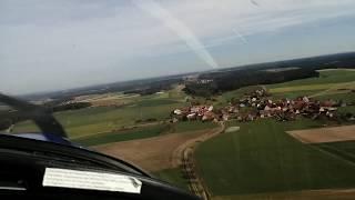 Rechter Queranflug und Endanflug Piste 09 - Flugplatz Ansbach (EDQF)