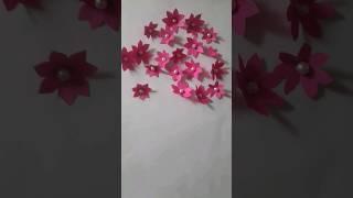 paper flowers making #viralvideo #short #viralshort #youtubeshort #geeta craft and stitching