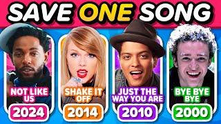  Hits Rewind: Save One Song Per Year ⏪ (2024 - 2000) | Music Quiz