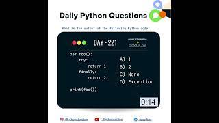 Python Coding challenge - Day 221 | What is the output of the following Python Code?  #python