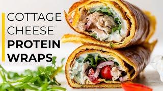 COTTAGE CHEESE FLAT BREAD  | high protein wrap recipe