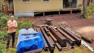 Demolishing The Back Deck at My Cabin