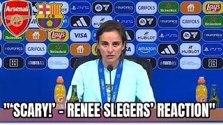 "‘Scary!’ – Renee Slegers’ Reaction to Arsenal’s Epic 1-0 Barcelona Champions League Win"