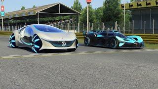 Mercedes-Benz Vision AVTR vs Bugatti Bolide at Monza Full Course