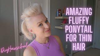 Tons of Volume For Thin Hair - Mohawk Inspired Ponytail Tutorial