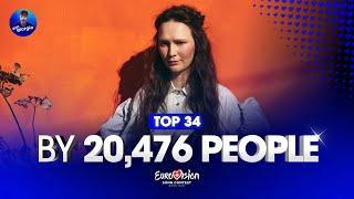 Eurovision 2025: Top 34 by 20,476 People