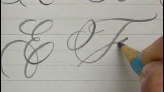 How to write Copperplate Calligraphy Alphabet with a pencil | Handwriting