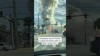 SUV Crashes Into A #Florida #Fireworks Store