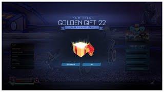 OPENING MY FIRST EVER *NEW* GOLDEN GIFT '22 IN ROCKET LEAGUE!