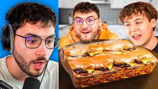 Reaktion auf ERSTES TISCHVIDEO (EPISCHE CHEESBURGER LASAGNE)