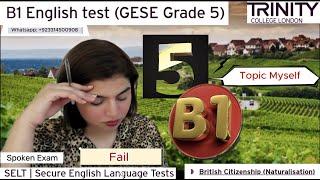 B1 English Test GESE Grade 5 British Citizenship Naturalization || UKVI  Trinity College London