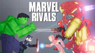 Captain America and Hulk vs Iron man [Hulk Buster] and Spider Man - Marvel Rivals