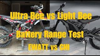 Surron Ultra Bee vs Light Bee - Battery Test