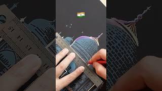 Taj Mahal Scratch Art with a Rainbow Twist! #art #painting #diy #india