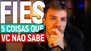 VC NÃO SABE ISSO DO FIES (podem te prejudicar MUITO)