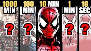 Drawing SPIDER-MAN in 1000 Min | 100 Min | 10 Min | 1 Min | 10 Seconds CHALLENGE!