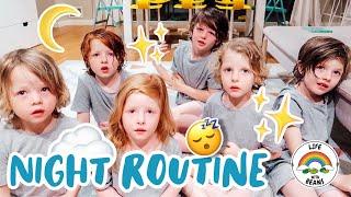 NIGHT TIME ROUTINE WITH 6 KIDS!