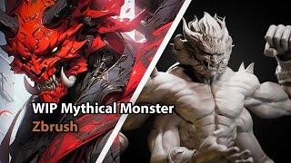 Mythical Monster in Zbrush - Digital Sculpting Timelapse