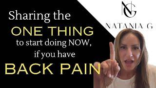 ONE Thing to Alleviate Back Pain | Natania Goldberg: Certified Rolfer, Santa Monica