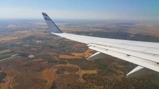 Landing at Tel Aviv Ben Gurion Airport. Great views of Tel Aviv and the airport