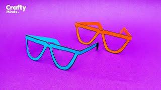DIY Paper Glasses | Make Paper Spectacles | Paper Eye Glasses | Easy paper Glass | Crafty Minds