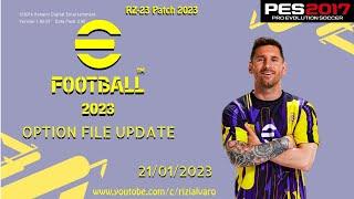 PES2017 | RZ-23 PATCH | OPTION FILE UPDATE 21012023