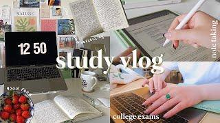 study vlog | college days in my life, preparing for finals, self care & recharging