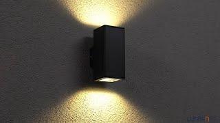 Kanlux Gori outdoor wall lamp, anthracite, with 2xGU10 socket