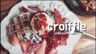 노오븐 / 초간단 크로플 만들기 / 단미 와플메이커 / croissant waffle croiffle