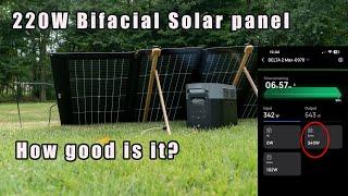 Ecoflow 220W BiFacial Solar Panel Review - Off-grid camping