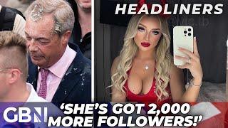 Onlyfans model makes £40K since throwing milkshake on Nigel Farage in Clacton...