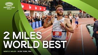 Josh Kerr smashes 2 miles world best  | World Indoor Tour 2024