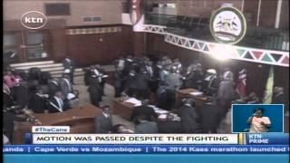 Debate at the Nairobi County Assembly debate degenerates into a fist fight over a motion