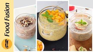 Chia Breakfast Jars 3 ways Recipe by Food Fusion