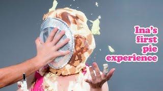 Ina's first pie in the face experience